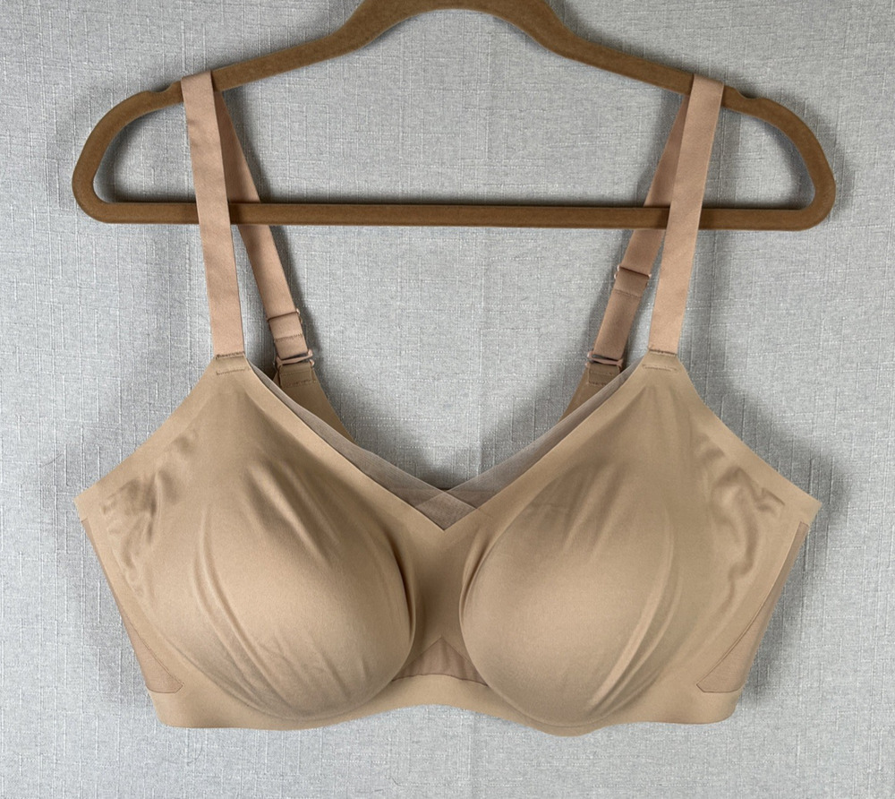 Honeylove 2X Crossover Bra Fits Size 42C /D Nude Tan Beige LWBR0302V3